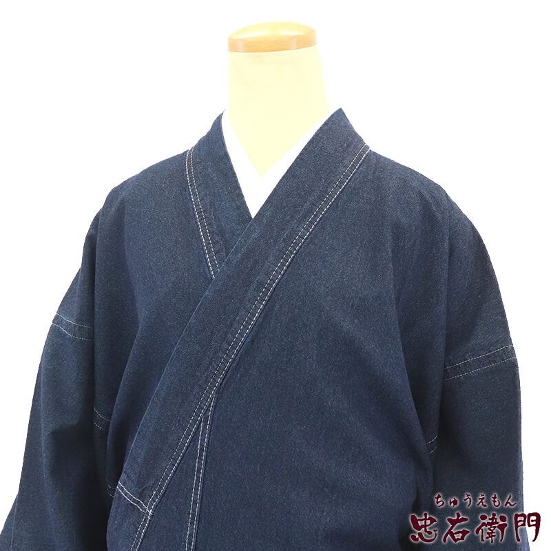 最大35％offセール。 デニム着物 男性用 メンズ デニム インディゴ 無地 身丈142cm 裄丈70.5cm カジュアル S～Mサイズ相当 今年も大人気！