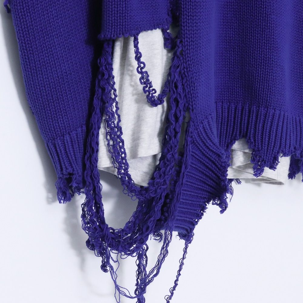 BALENCIAGA キャンペーンロゴレイヤードプルオーバーニット BALENCIAGA キャンペーンロゴレイヤードプルオーバーニット