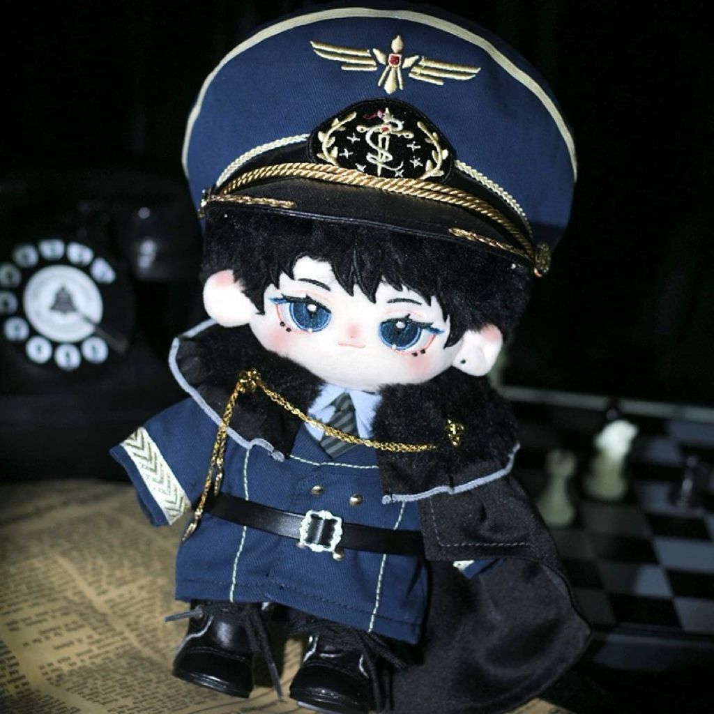ジョンハン ぬいぐるみ ぬい マスター 20cm 軍服 ぬい服 20cm ぬいぐるみ服 着せ替え 帽子 軍服 かっこいい ぬい活 推し