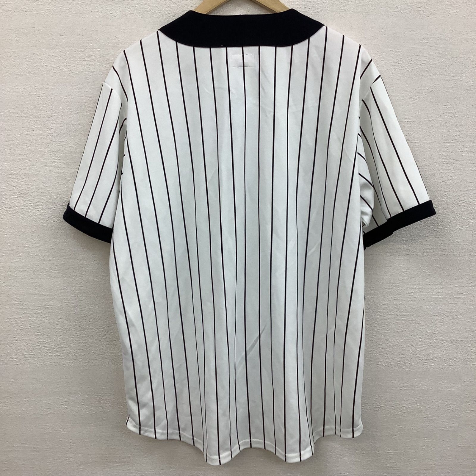 Supreme 12ss ストライプ ベースボールシャツ M Supreme ベースボールシャツ ストライプ レッド｜Yahoo!フリマ