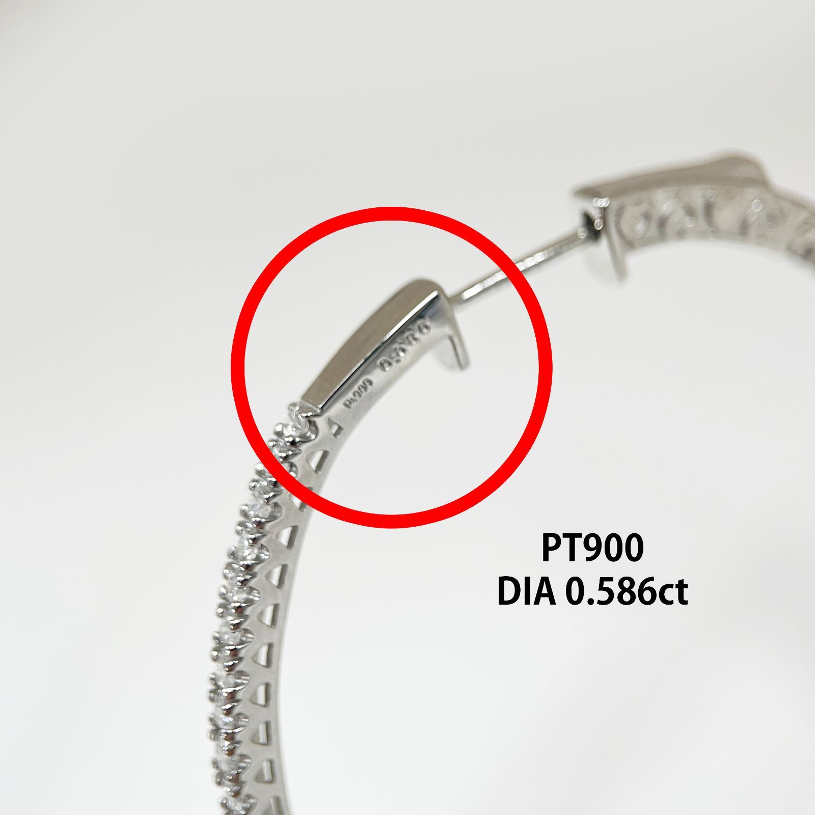 新品✨PT900 1.172ct 天然ダイアモンドイアリング diamonds プラチナ  