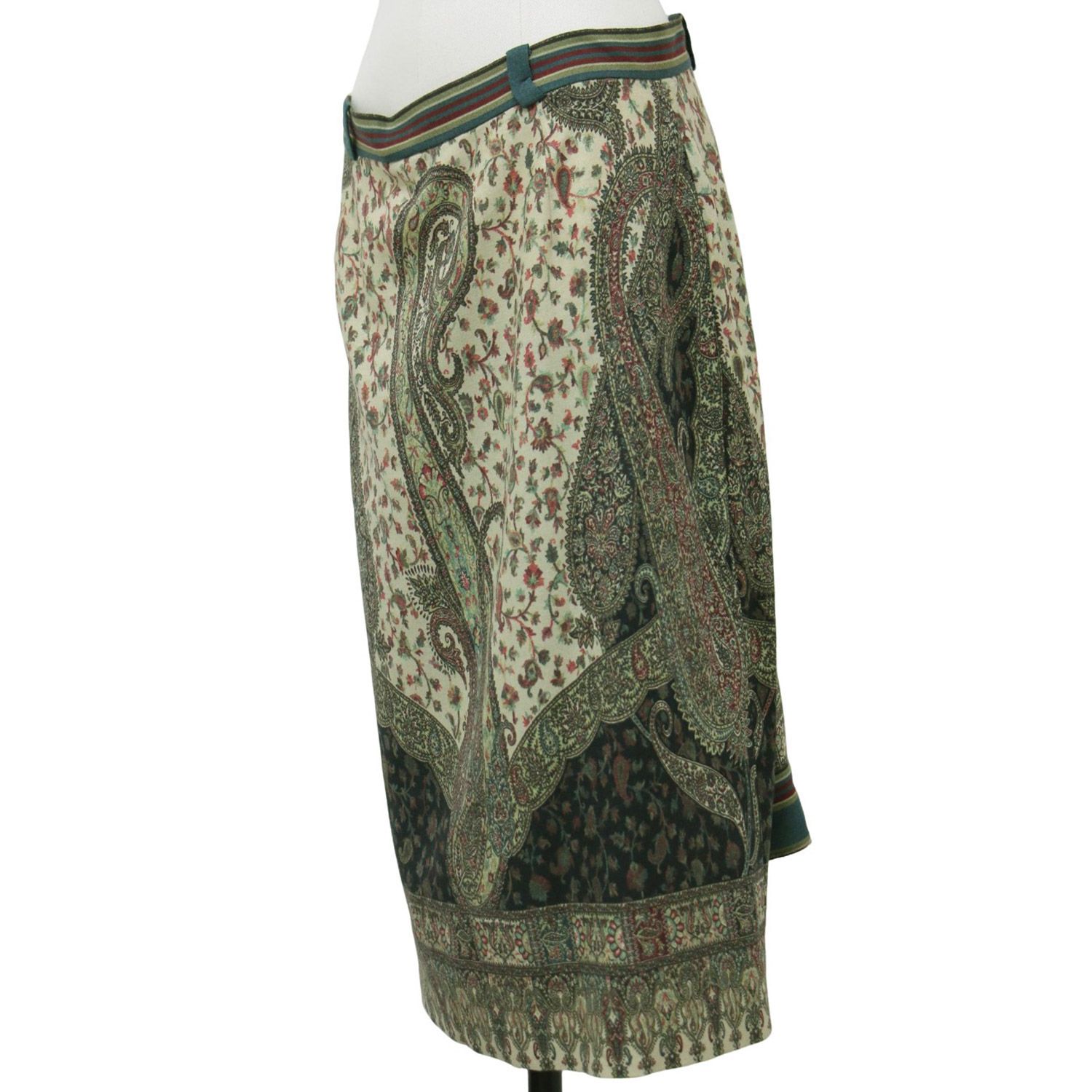 ETRO エトロ ペイズリー スカート 44 新品 ETRO エトロ スカート グリーン系 サイズ:44(XL