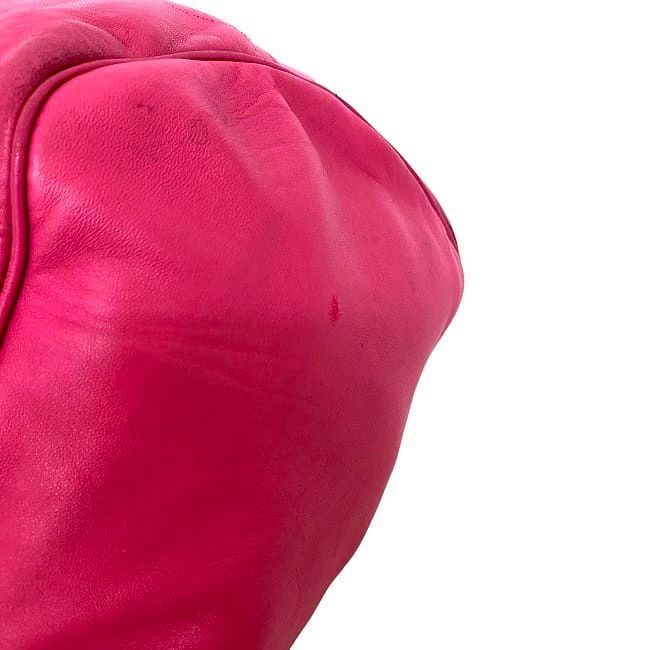 ロエベ 巾着 トートバッグ ピンク アナグラム 美品 レザー ナッパ