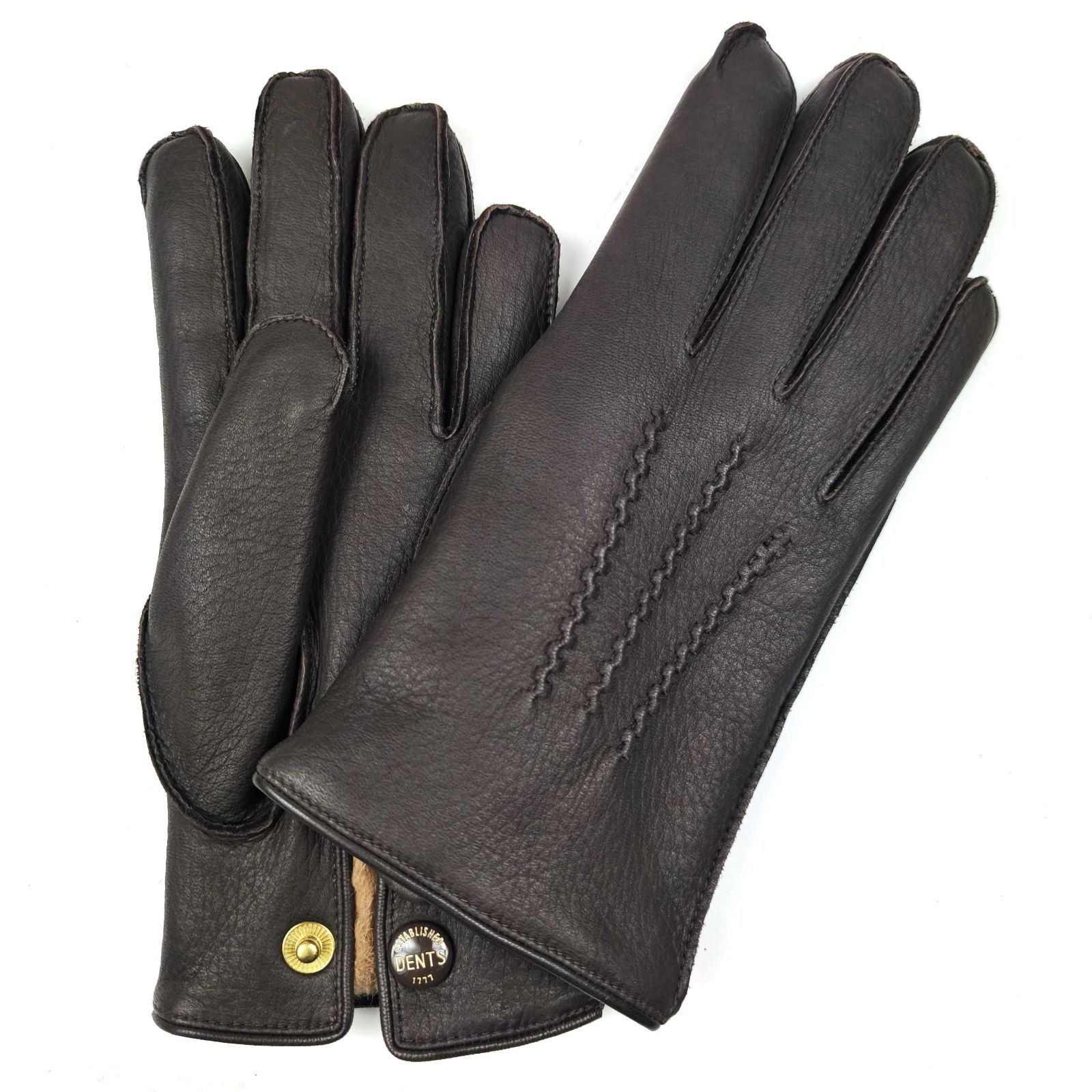 試着のみ未使用品　デンツ　ディアスキン　ラビットファーライニング　サイズ7.5