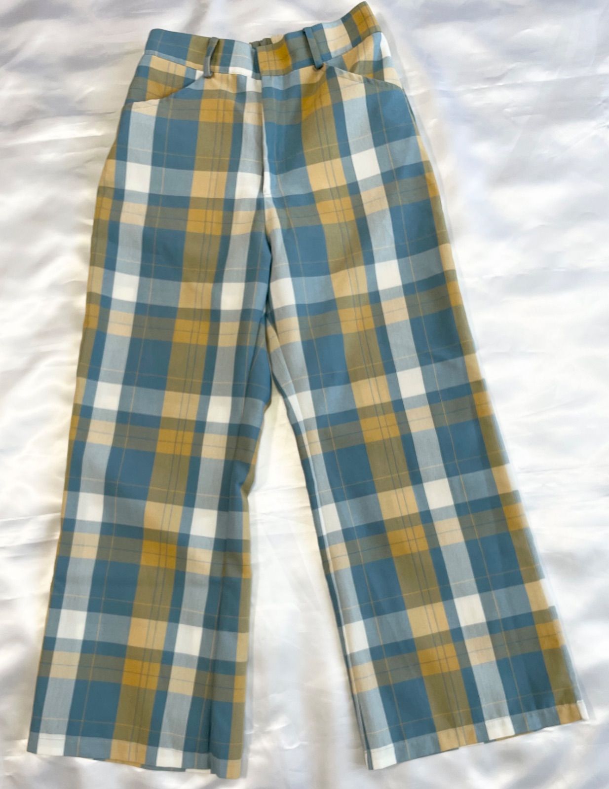 あさぎーにょ】チェックフレアパンツS➕トップス