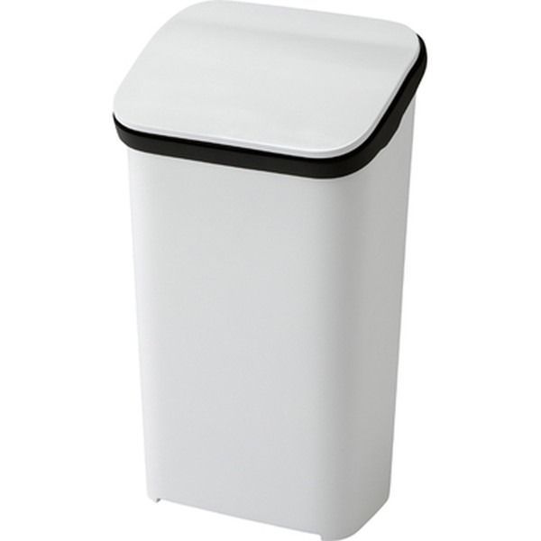 ダストボックス ゴミ箱 幅30.4cm 20L ホワイト レバー式 リクライニン