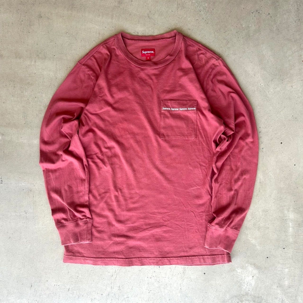 Supreme シュプリーム Woven Tape L/S Pocket Tee ロンT 16ss 古着 