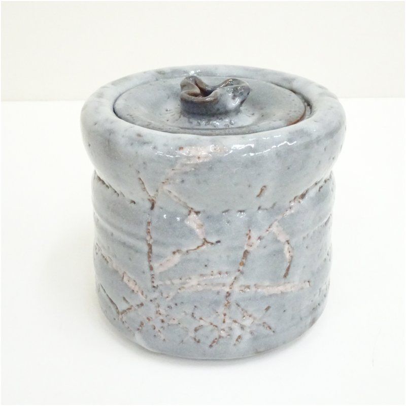 美濃焼 桔梗屋窯 山三郎造 水指 共箱 水指し 茶道 茶道具 おしゃれ 水差し 抹茶 インテリア 茶器 水器 お茶 骨董 茶会