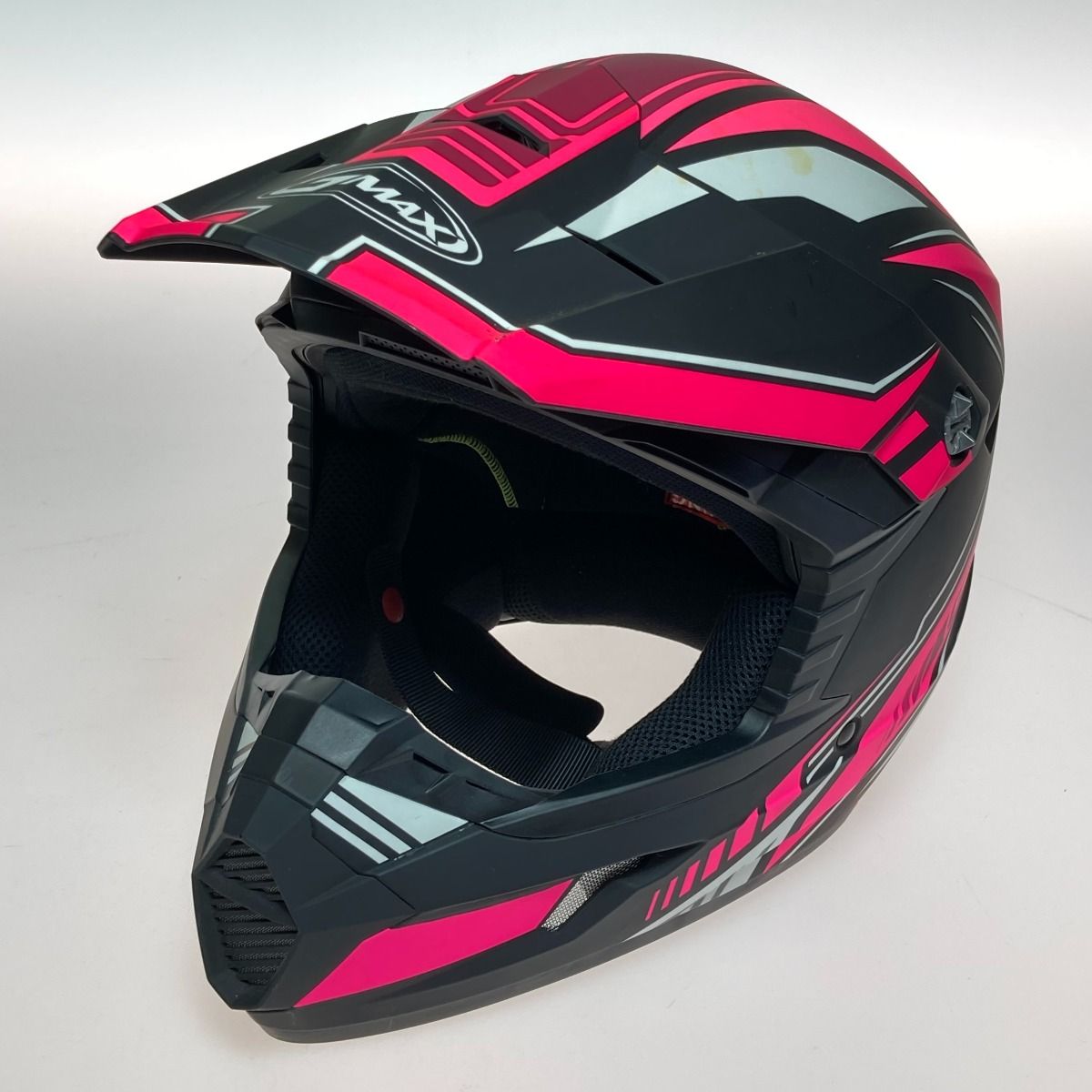 GMAX MX-46 オフロード バイクヘルメット XLサイズ 61-62cm ピンク x ブラック