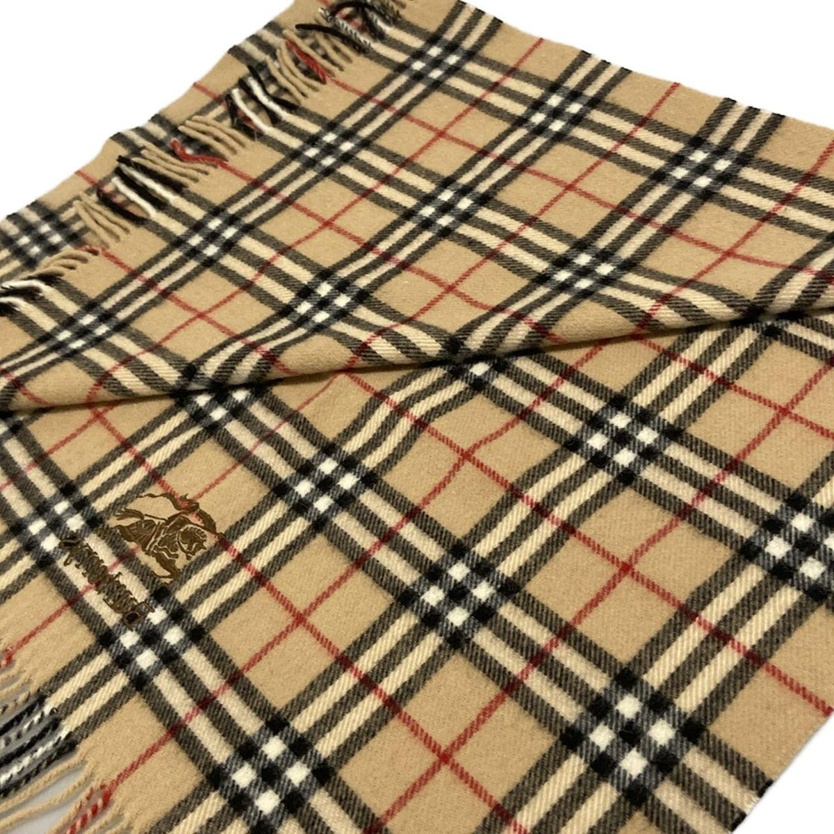 【セール 登場から人気沸騰】 Burberry's(バーバリーズ) ブランケット美品 ベージュ×黒 - アウトドア寝具