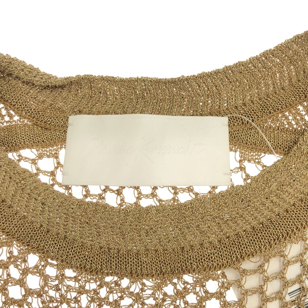 SS ノースリーブラメニットトップス