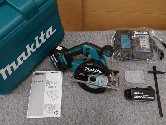 ♥品 マキタ 150mm 充電式チップソーカッタ CS551DRGXS 18V 6.0Ah バッテリ2個 充電器 ケース チップソー付
