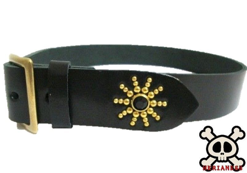 栃木レザー エンドオンリースタッズベルト（真鍮/ブラス） 黒 ブラック