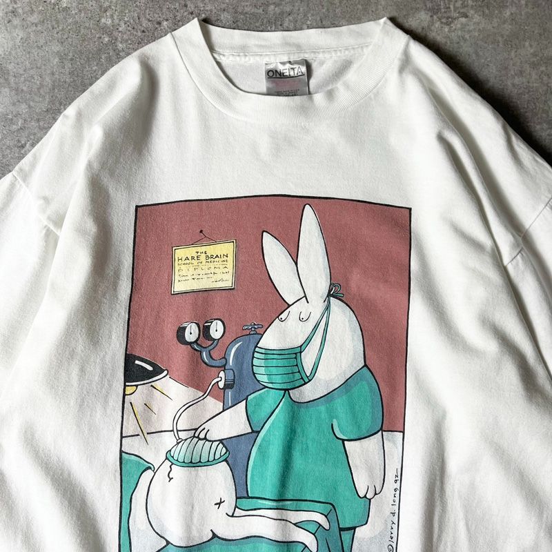 激レア 希少 90s' USA製 LIQUID SKY Tシャツ 半袖 プリント 90s USA製 アニマル キャラクター プリント 半袖 Tシャツ XL