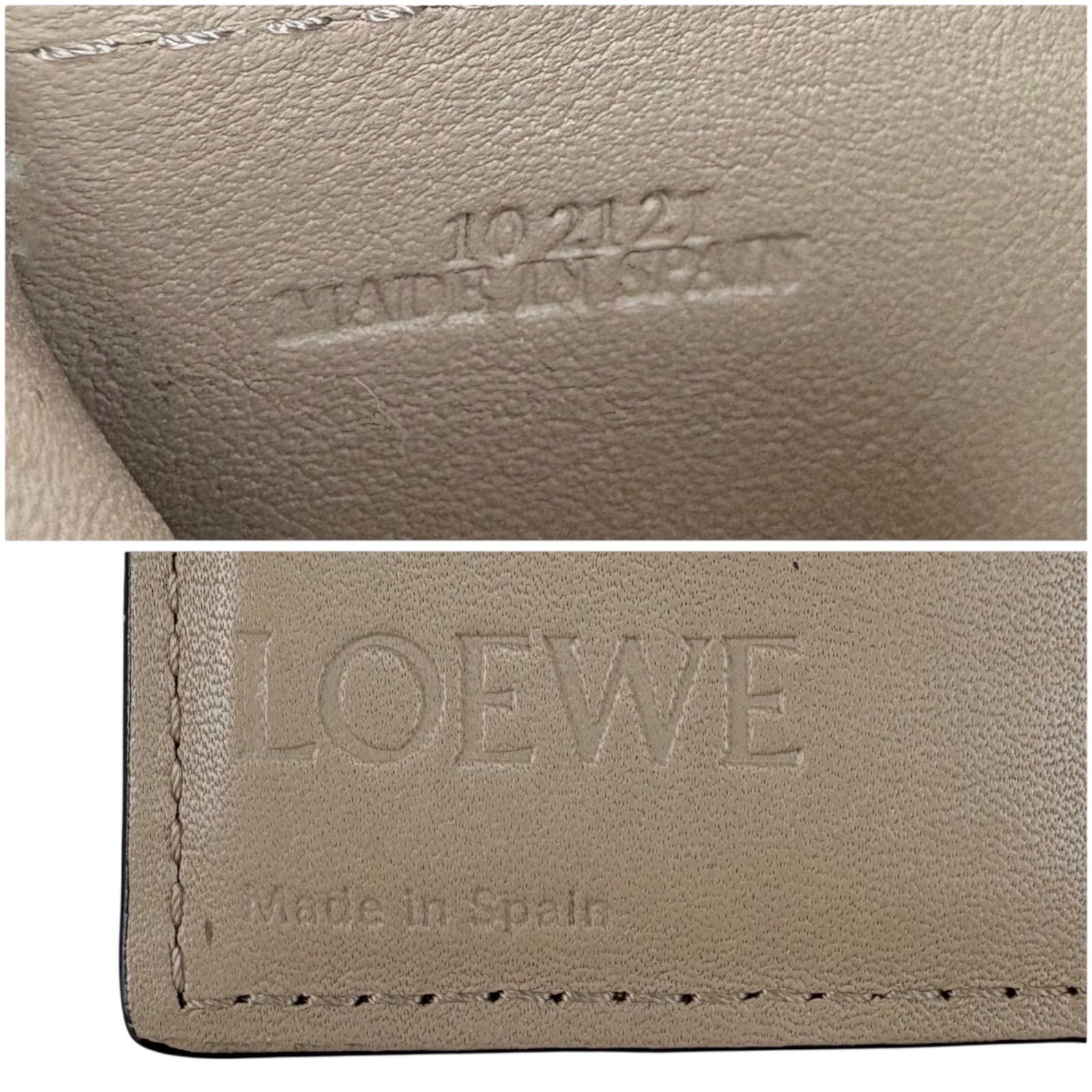 ロエベ LOEWE トライフォールドウォレット バーティカルウォレット 三