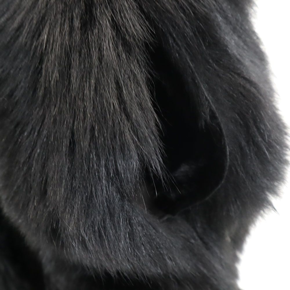 ドローム イタリア製 フェイクファー コート XS ブラック DROMe レディース ドローム イタリア製 フェイクファー コート XS ブラック DROMe