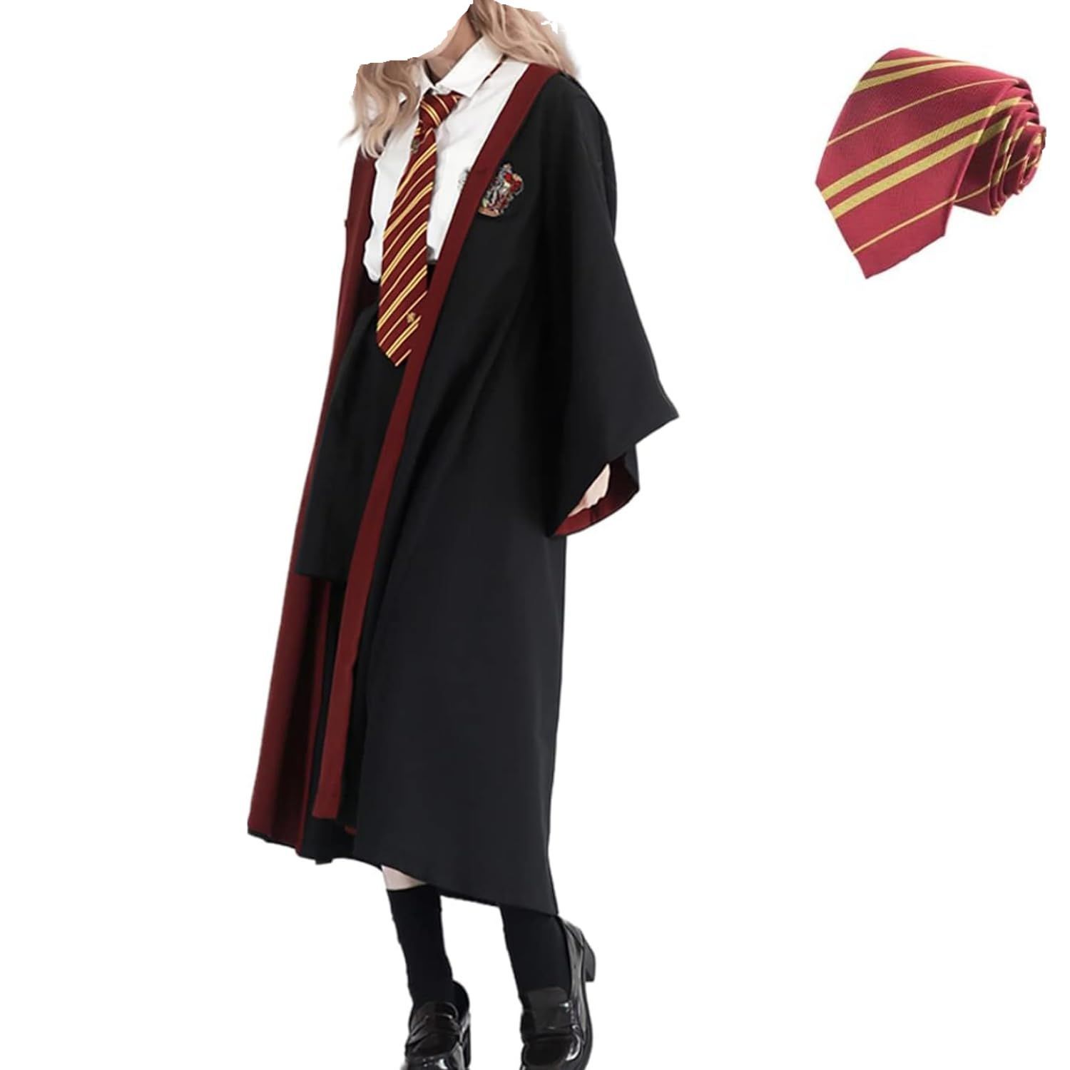 M_Gryffindor（2 ピース スーツ） [ENDIANDUO] ハリーポッター コスプレ 衣装 ロープ ネクタイ付き 単品 グリフィンドール ハッフルパフスリザリン レイブンクロー 衣装 コスチューム cosplay 男女共用 (M, Gryffind