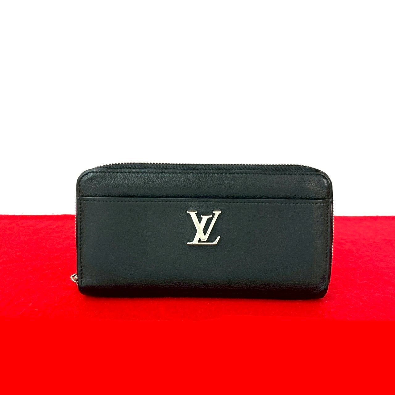 LOUIS VUITTON ルイヴィトン ジッピー ロックミー レザー 本革 ラウンドジップ 二つ折り 長財布 ウォレット ブラック 29930