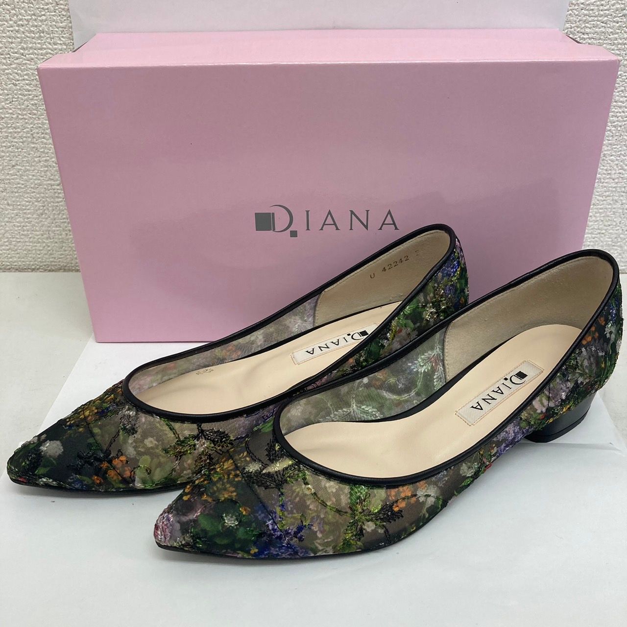 ダイアナ DIANA パンプス 花柄 絵画シリーズ 22㎝ - メルカリ