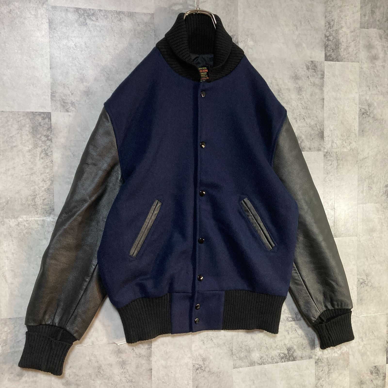 USA製 SKOOKUM スクーカム アワードジャケット 袖レザースタジャン