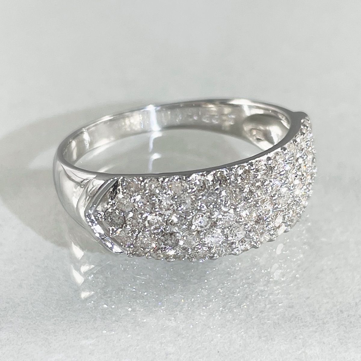 pt900天然ダイヤモンドのパヴェリング1.00ct 楽天市場】Pt900【1.00ct】ダイヤモンド パヴェ リング【送料