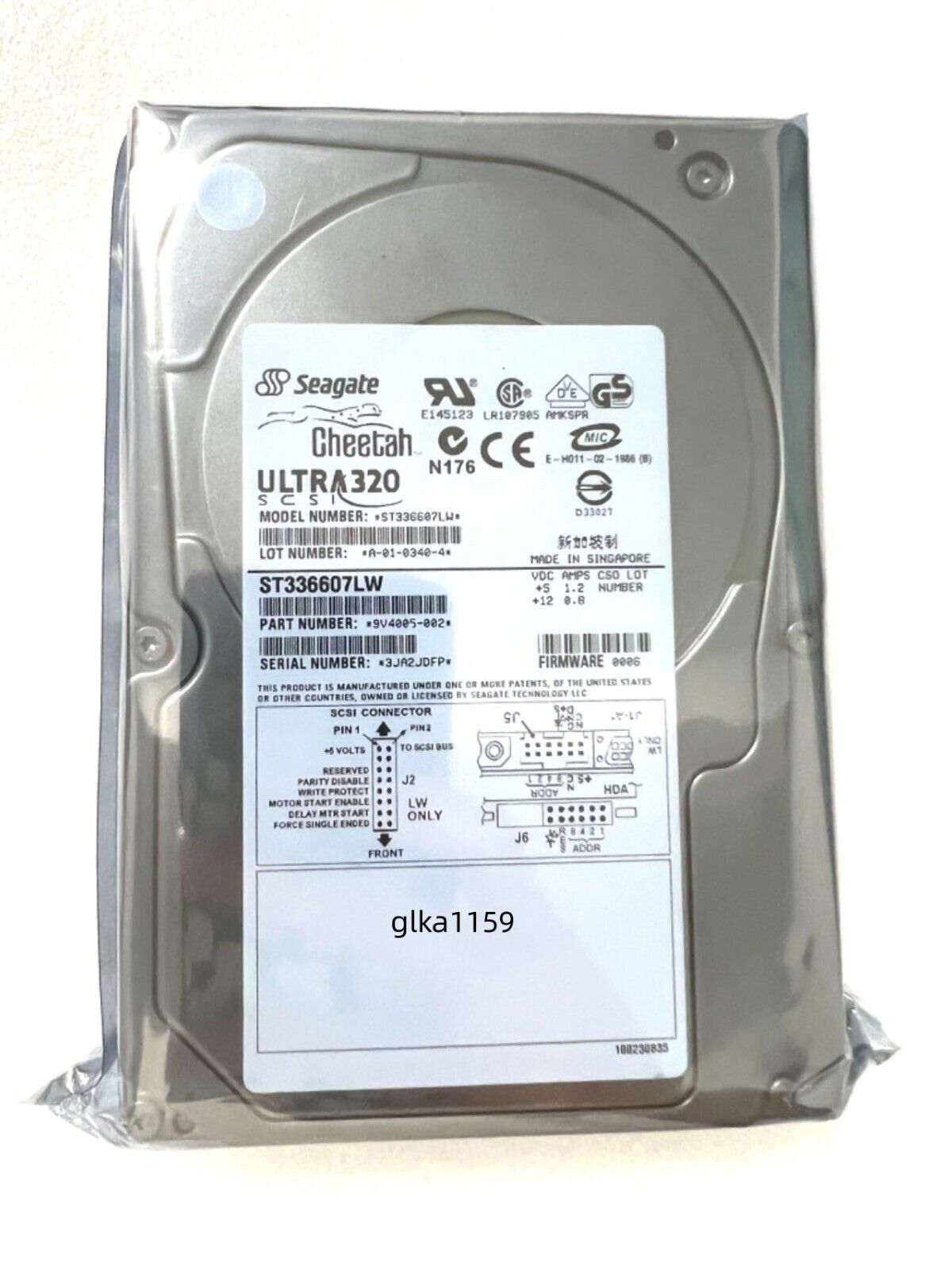 Seagate Cheetah 10K.6 36.7GB 内蔵 10000RPM 3.5 U320 68 ピン ST336607LW HDD
