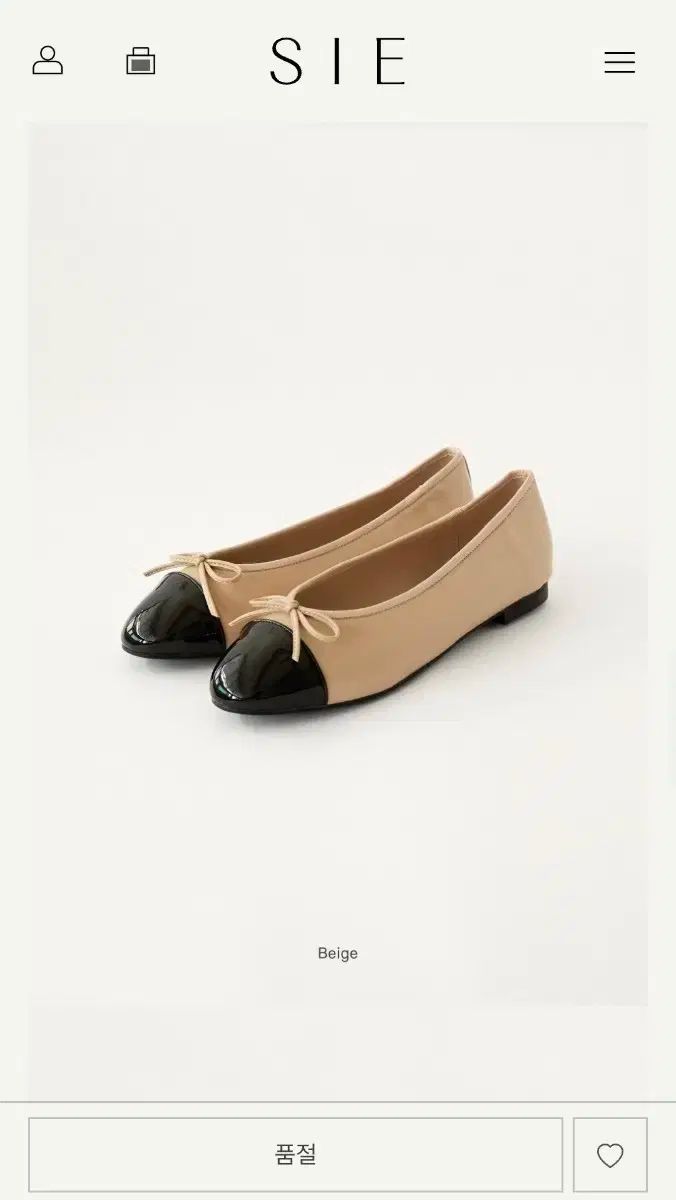 シエsie ベラ フラットシューズ ベージュ 235