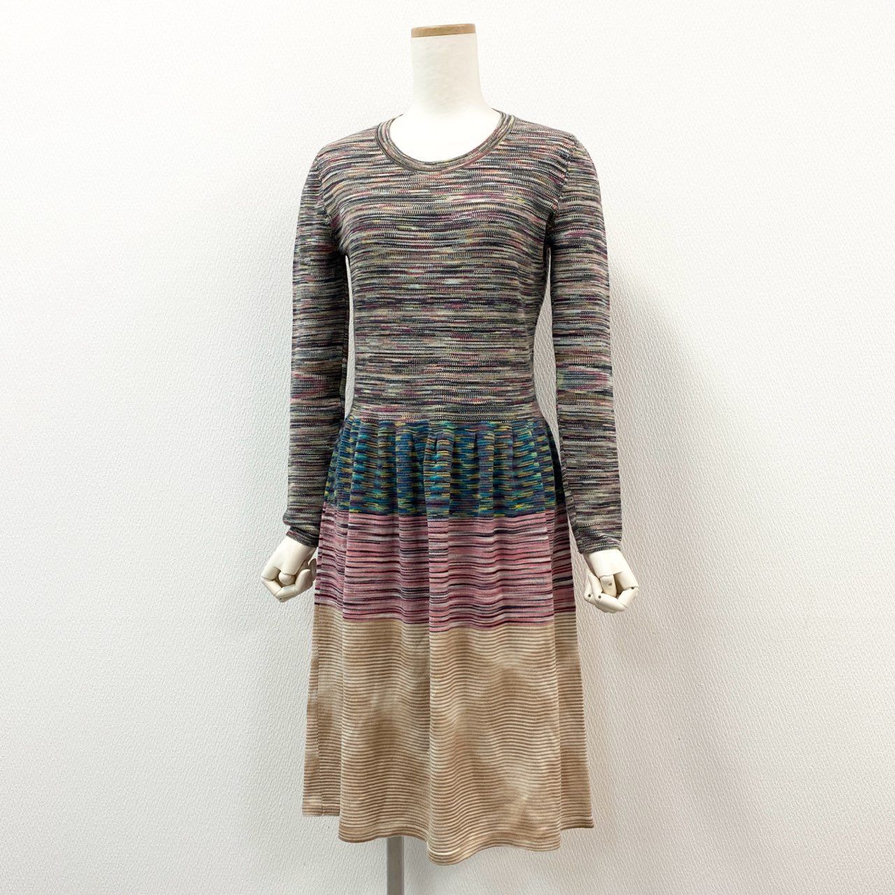 75f24 《美品》 MISSONI ミッソーニ Aライン ニットワンピース