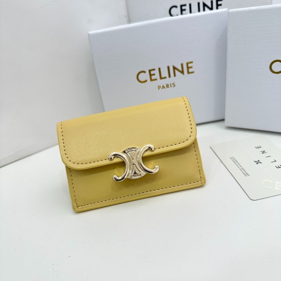 セリーヌ CELINE 財布 イエロー - メルカリ