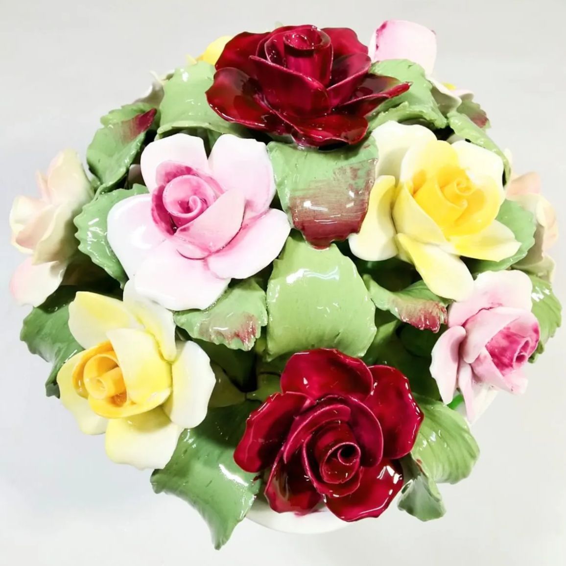 AYNSLEY　エインズレイ　陶花　置物　3点まとめて　C　6311 AYNSLEYエインズレイ陶花置物3点まとめてC6311