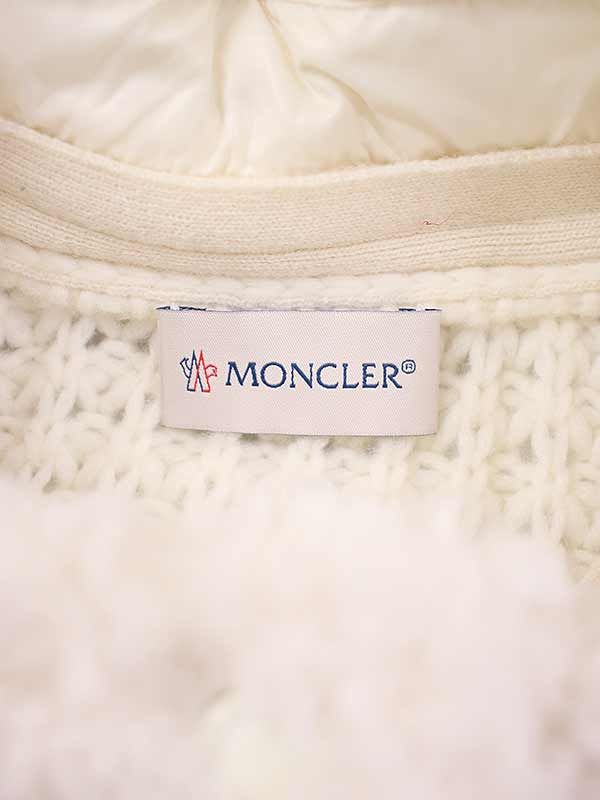 MONCLER モンクレール CARDIGAN TRICOT ローゲージフーデッドダウン カーディガン H20939B00029 M2274 ホワイト  S