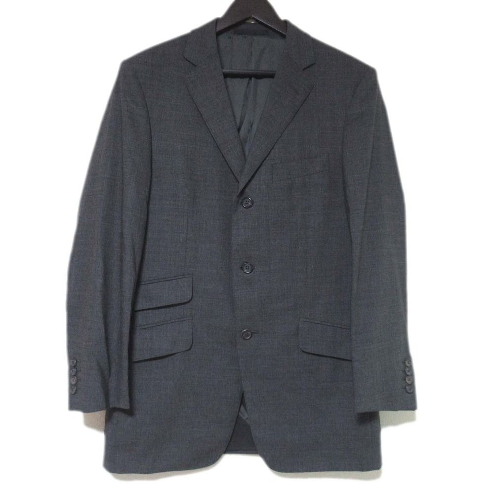 dunhill ダンヒル シングル テーラードジャケット スラックスパンツ スーツ セットアップ サイズ48 グレー メンズ 古着