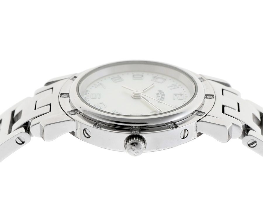 HERMES　CL4.220　クリッパー　ナクレ　 WhiteシェルDial 楽天市場】エルメス クリッパーナクレ ホワイトシェル 白蝶貝