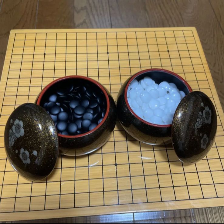 柳山作 囲碁 ミニチュア碁盤ミニチュア碁石 セット 漆芸碁盤 ミニ