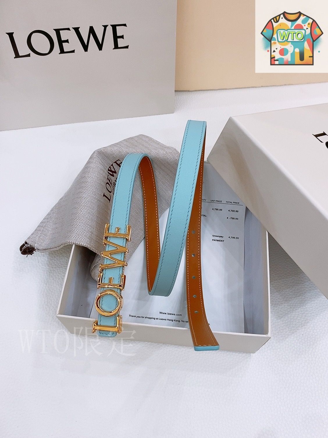 今日WTO】Loewe スムースレザーベルト-1-BK82 - メルカリ