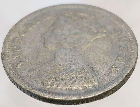香港・ヴィクトリア１セント銅貨 香港 1866 ヴィクトリア女王 1セント 銅貨 PCGS Scrape-UNC