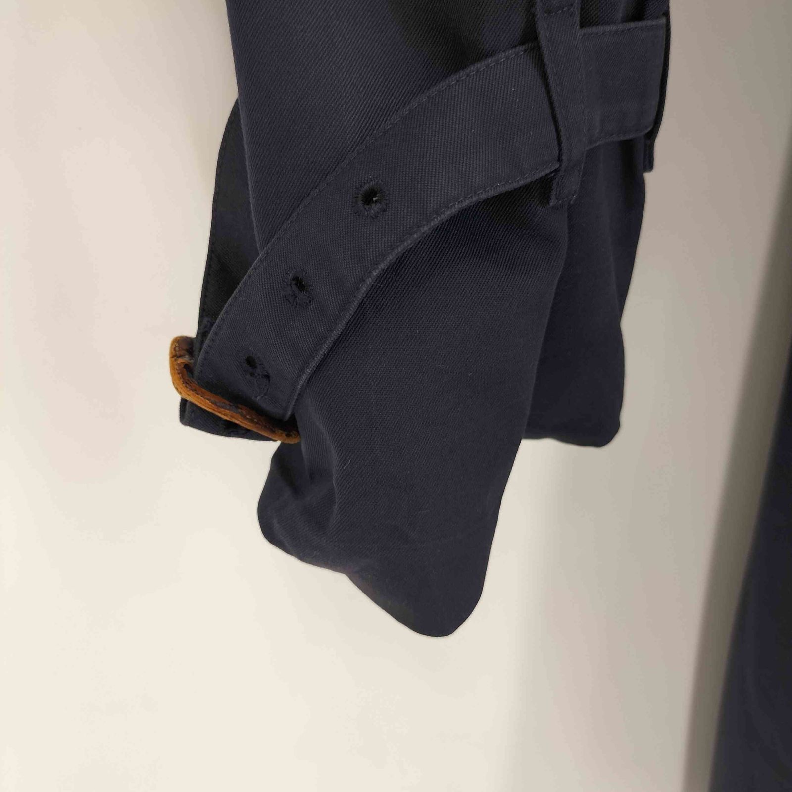 希少・美品】Zara man トレンチコート ウール 黒Mサイズ 刻印