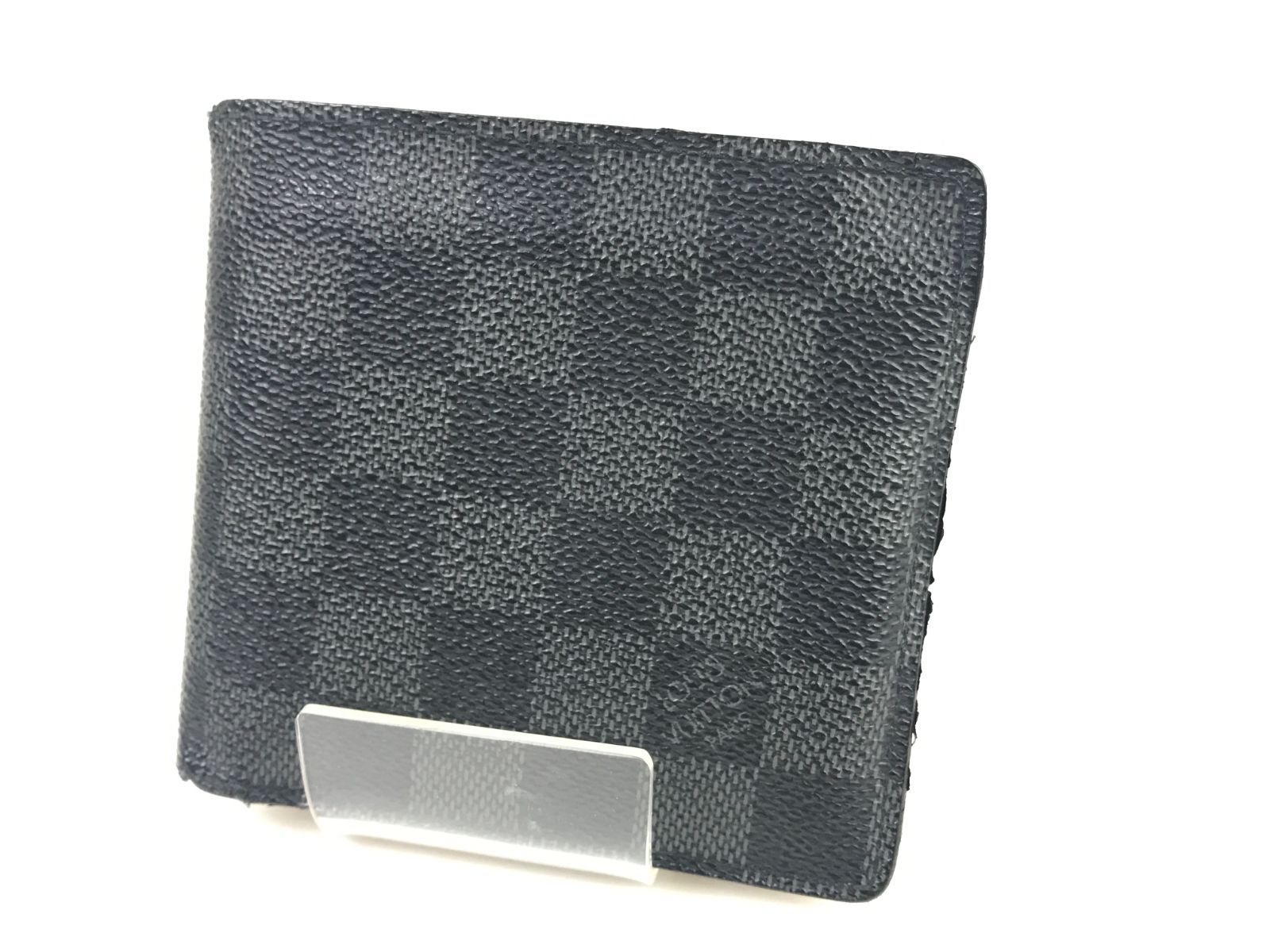 ルイヴィトン　Louis Vuitton　ダミエ　ダミエグラフィット　ポルトフォイユ・マルコ　財布　二つ折り財布　メンズ　黒/ブラック　送料無料
