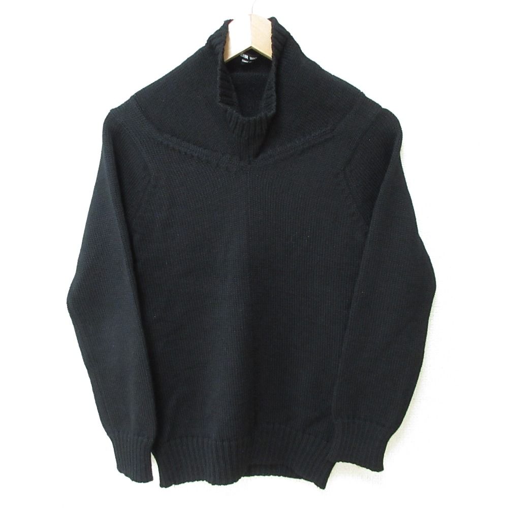 JUNYA WATANABE ジュンヤワタナベコムデギャルソン 90s ヴィンテージ ハイネック プルオーバー ニット セーター ブラック レディース 古着