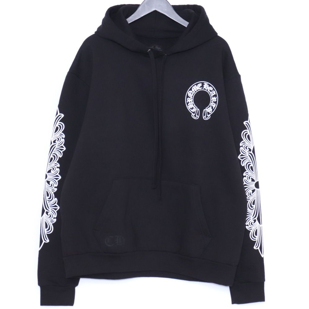未使用 CHROME HEARTS プルオーバーパーカー ホースシュー&フローラル