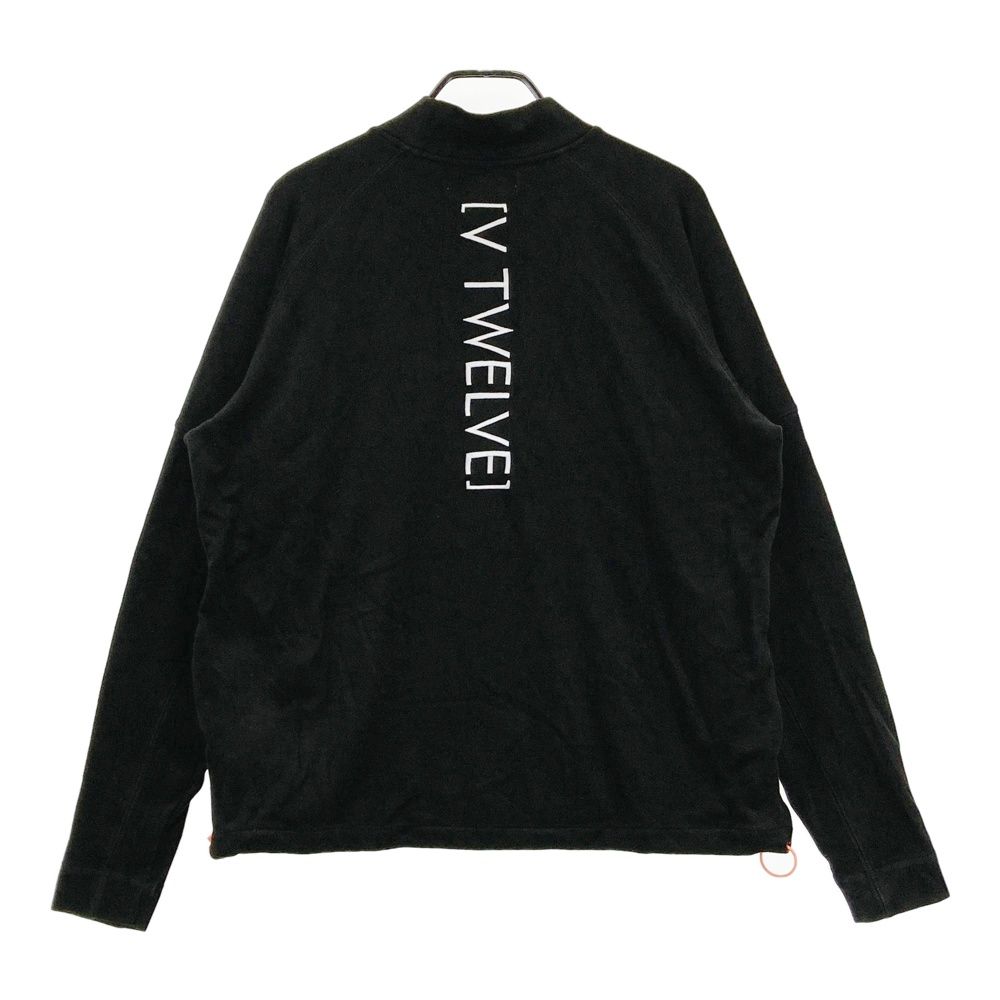 サイズ：L V12 ヴィトゥエルヴ 2024年モデル モックネック長袖Tシャツ 起毛  ブラック系 [240101481238] ゴルフウェア メンズ ストスト V12 ヴィトゥエルヴ 2024年モデル モックネック長袖Tシャツ 起毛