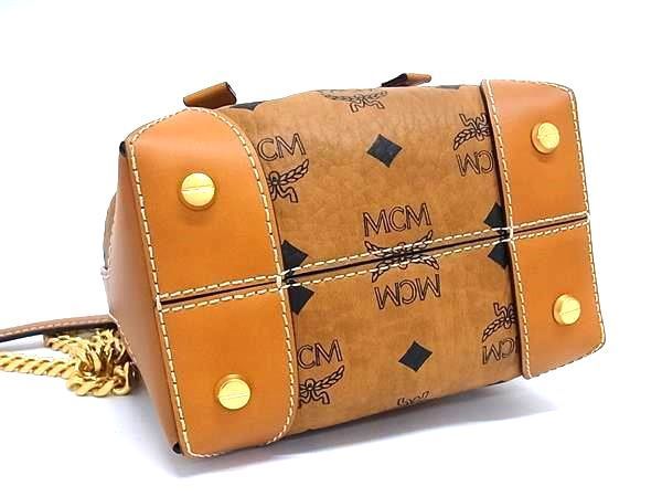 □美品□ MCM エムシーエム モノグラム ヴィセトス柄 レザー 巾着型