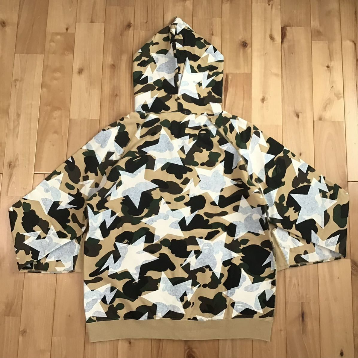 BAPE スター パーカー 1st camo yellow Mサイズ a bathing ape