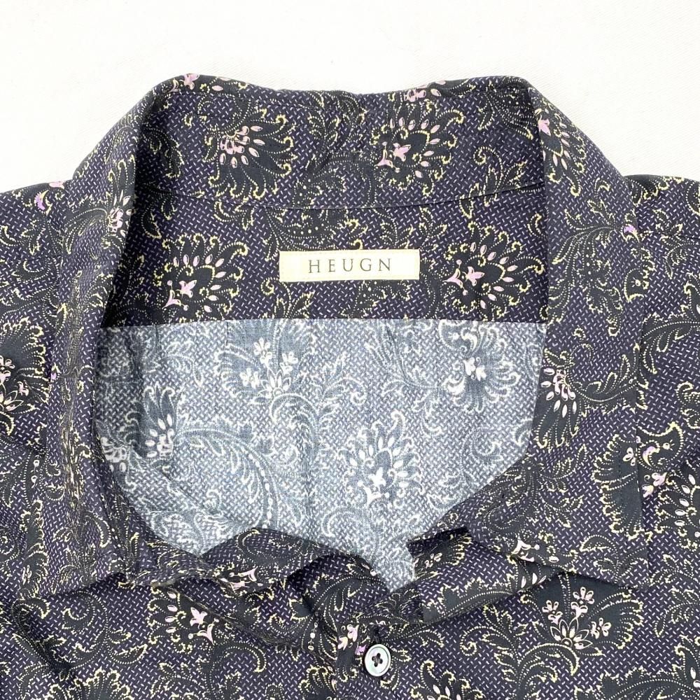 HEUGN Flower Print James サイズ4 パープル SHIRT053 ユーゲン[17]