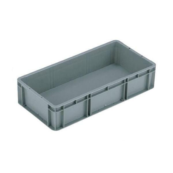 〔5個セット〕 TP規格コンテナボックス 〔TP-361.5B 穴無し〕 グレー 相互モジュール嵌合可〔代引不可〕