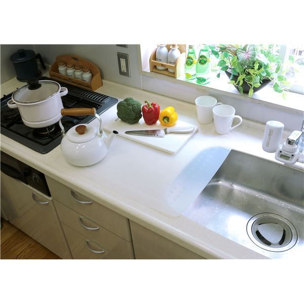 キッチン用 半透明保護マット 特大 約65x60cm 代引不可