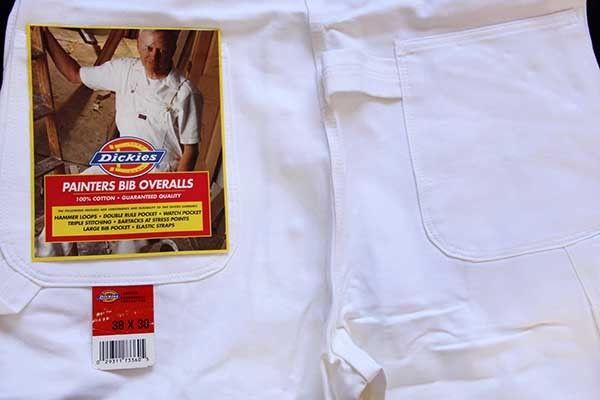 90 s Dickiesディッキーズ 山ポケ コットン オーバーオール 生成り W 38 L 30 C ビンテージ ペインター パンツ