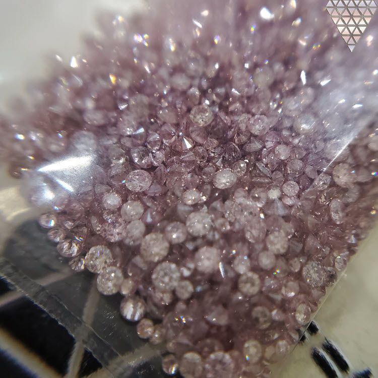 15 ピース 0.01 ct 合計 約 0.15 ct Fancy+ Pink ピンク 系 天然 ダイヤモンド メレ 量り売り 品