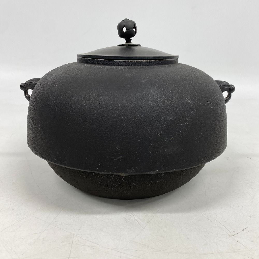 茶道具 茶釜 炉釜 風炉釜 釜鐶 絵柄無し 作家不明 古道具 骨董