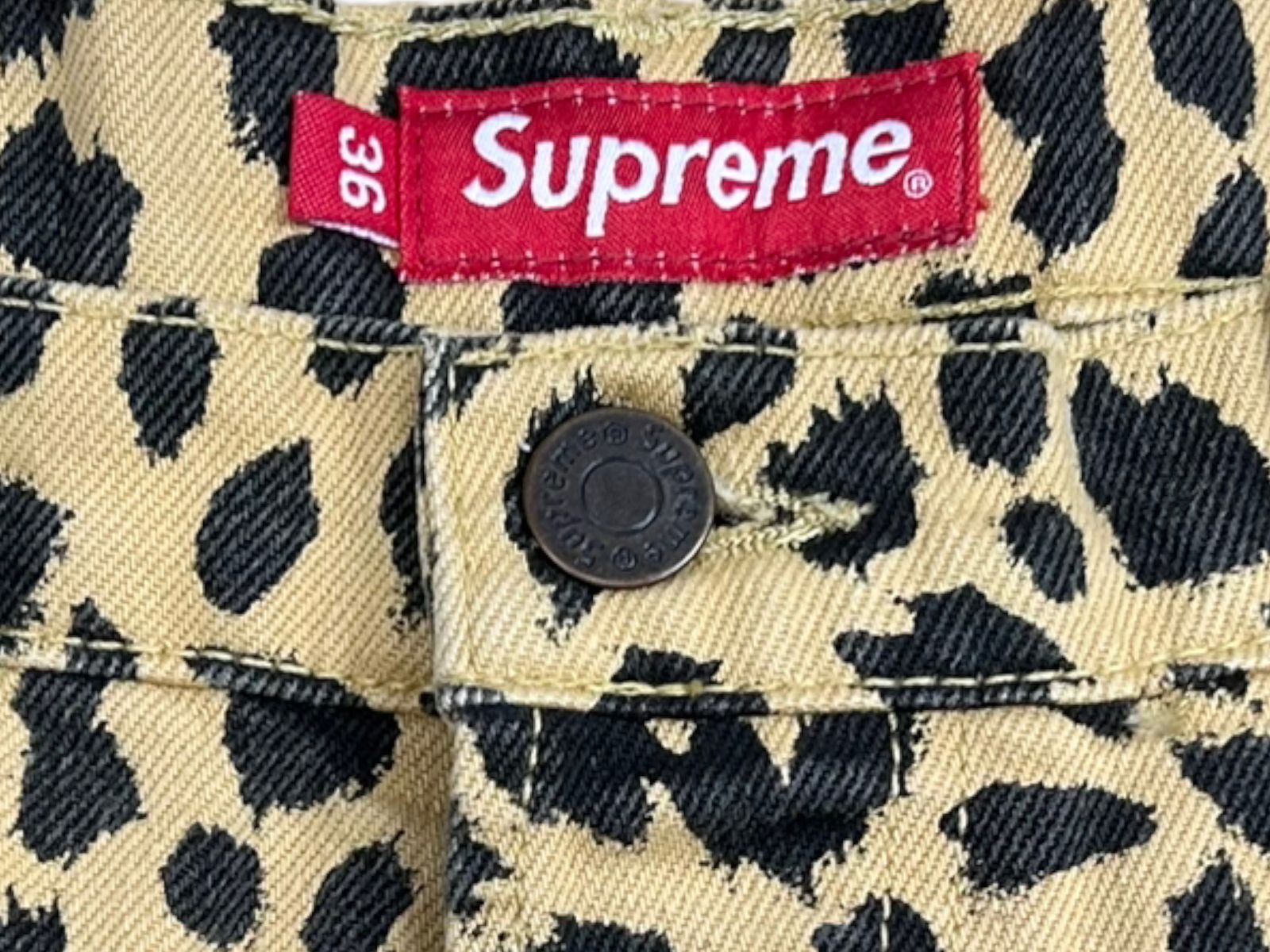 Supreme (シュプリーム) 17SS Washed Denim Shorts Cheetah ショート